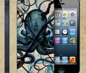 New Steampunk Octopus Design For Apple Phone, IPhone 4/4S Case, IPhone 5 Case, Cover Plastic